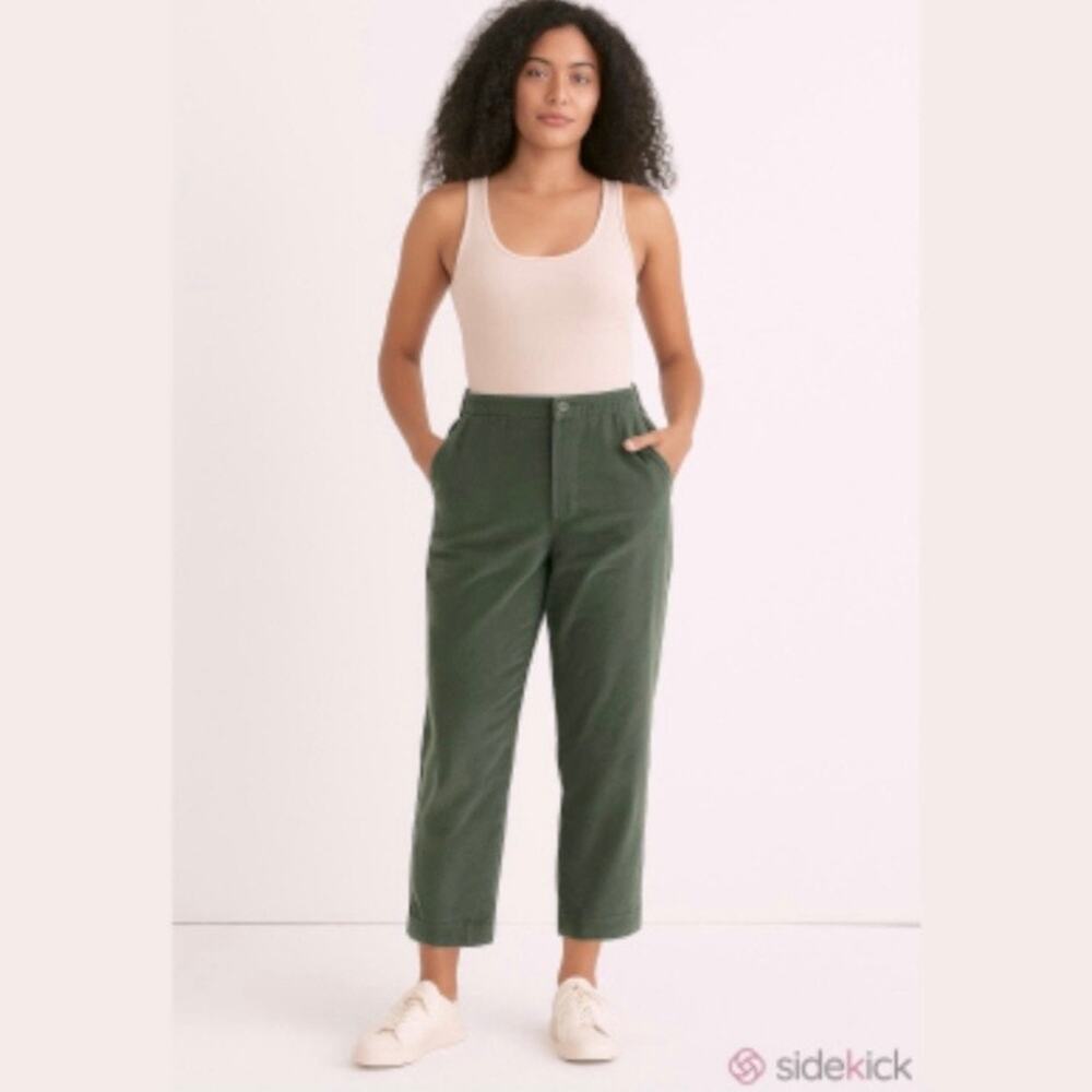 Madewell Green Corduroy Tapered Leg Huston Crop Pants Sz.XXL